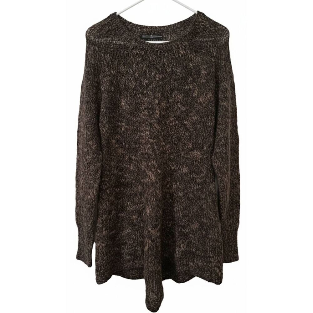 Peruvian Connection Women Medium brown sweater earthtone 100% alpaca super soft